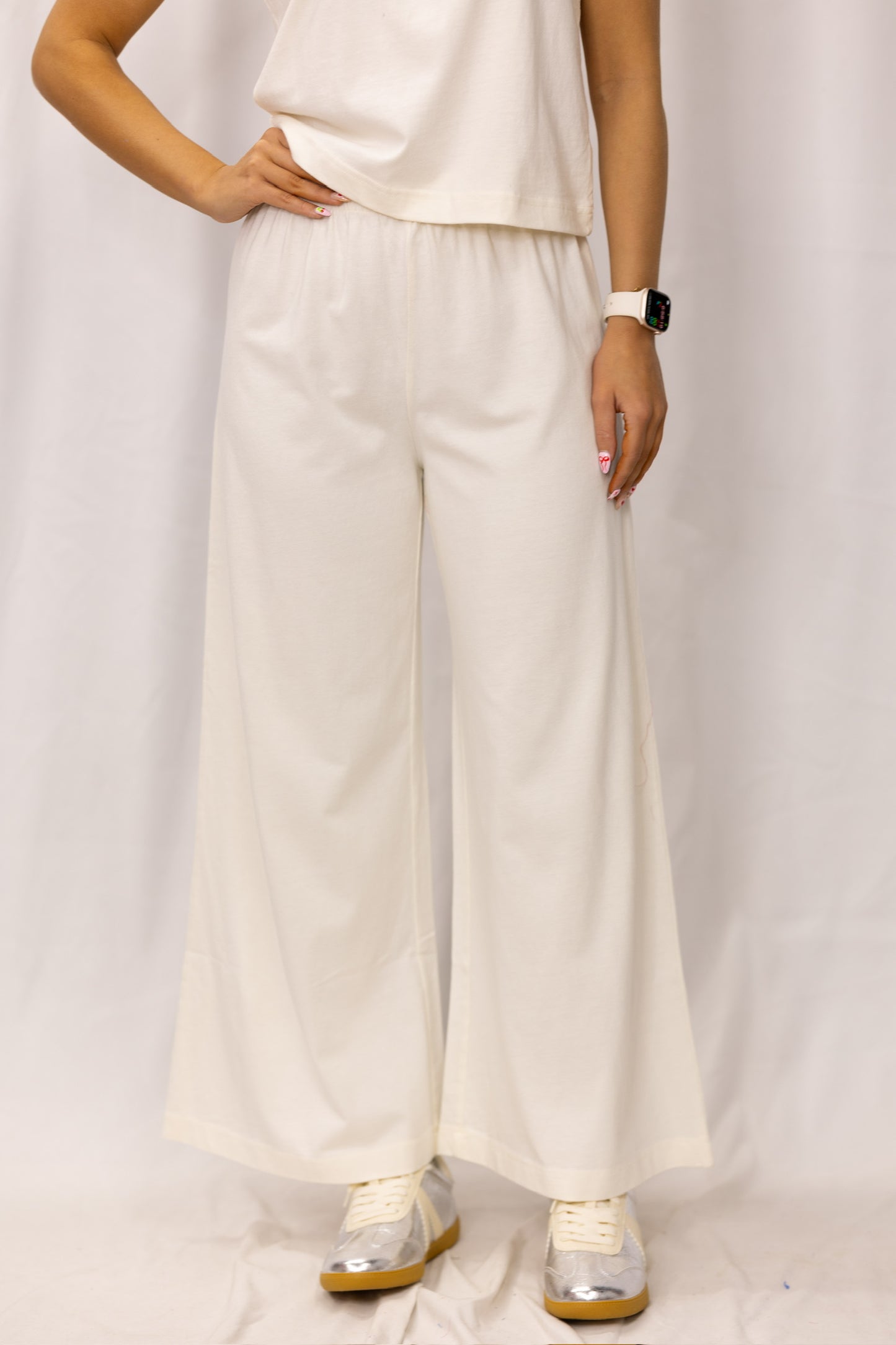 White Flared Pants