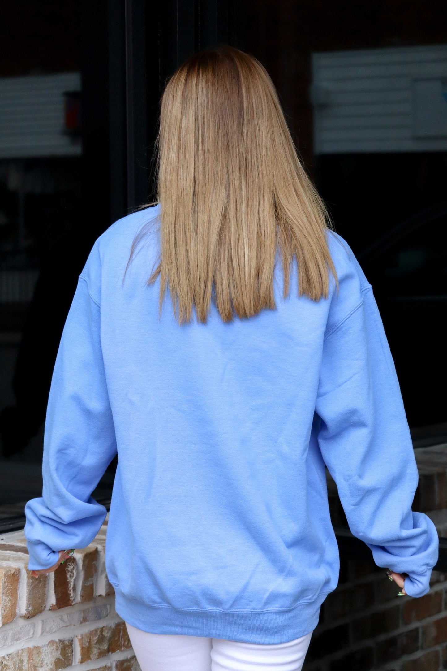 Light Blue Deer Christmas Sweatshirt