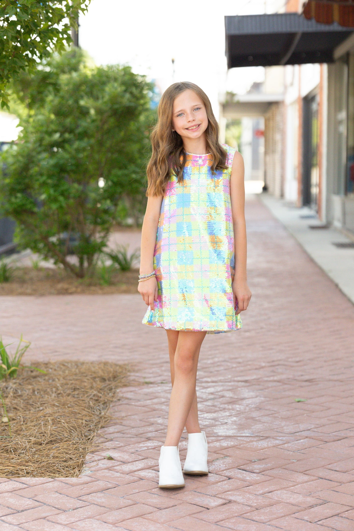 kids sequin rainbow dress