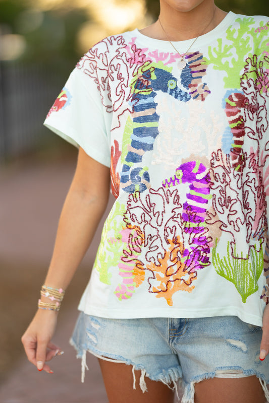 QOS Coral & Seashores Tee