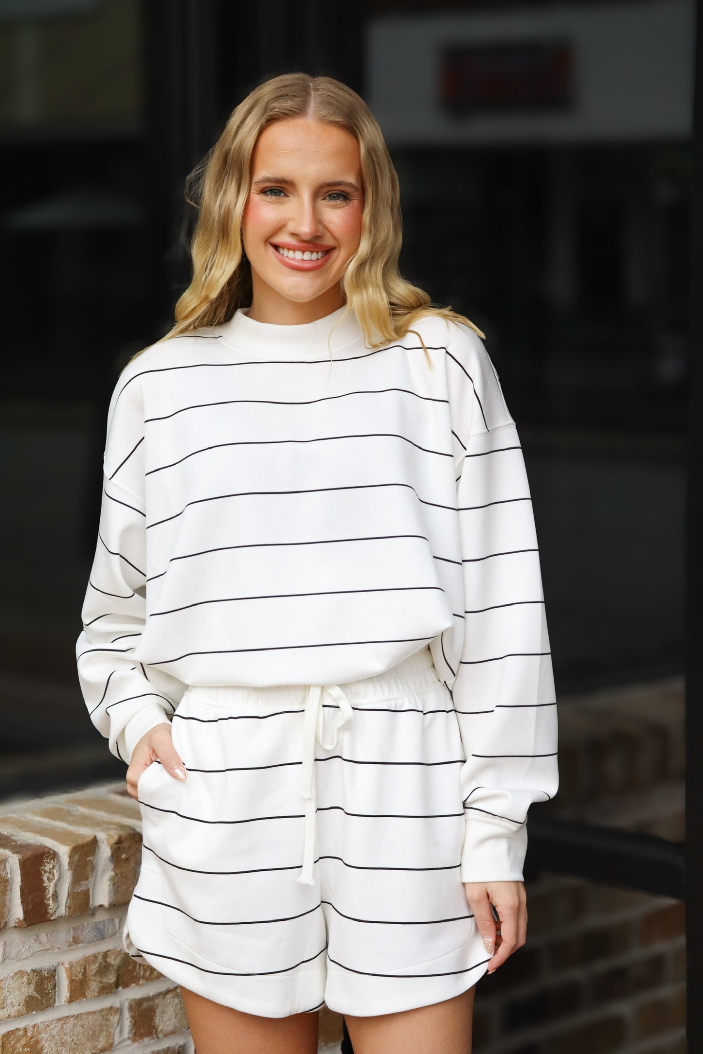 Black & White Long Sleeve Top