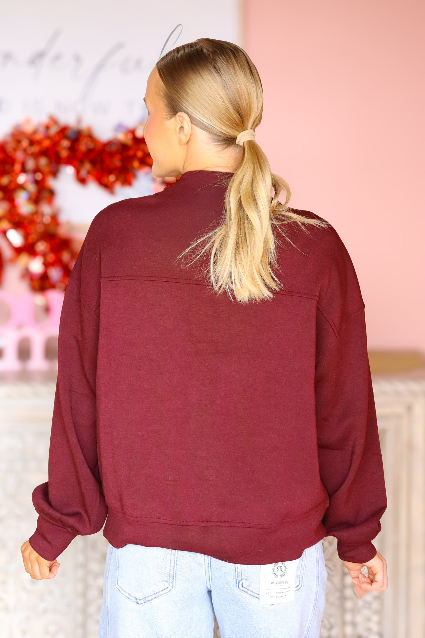Dark Maroon Cardigan