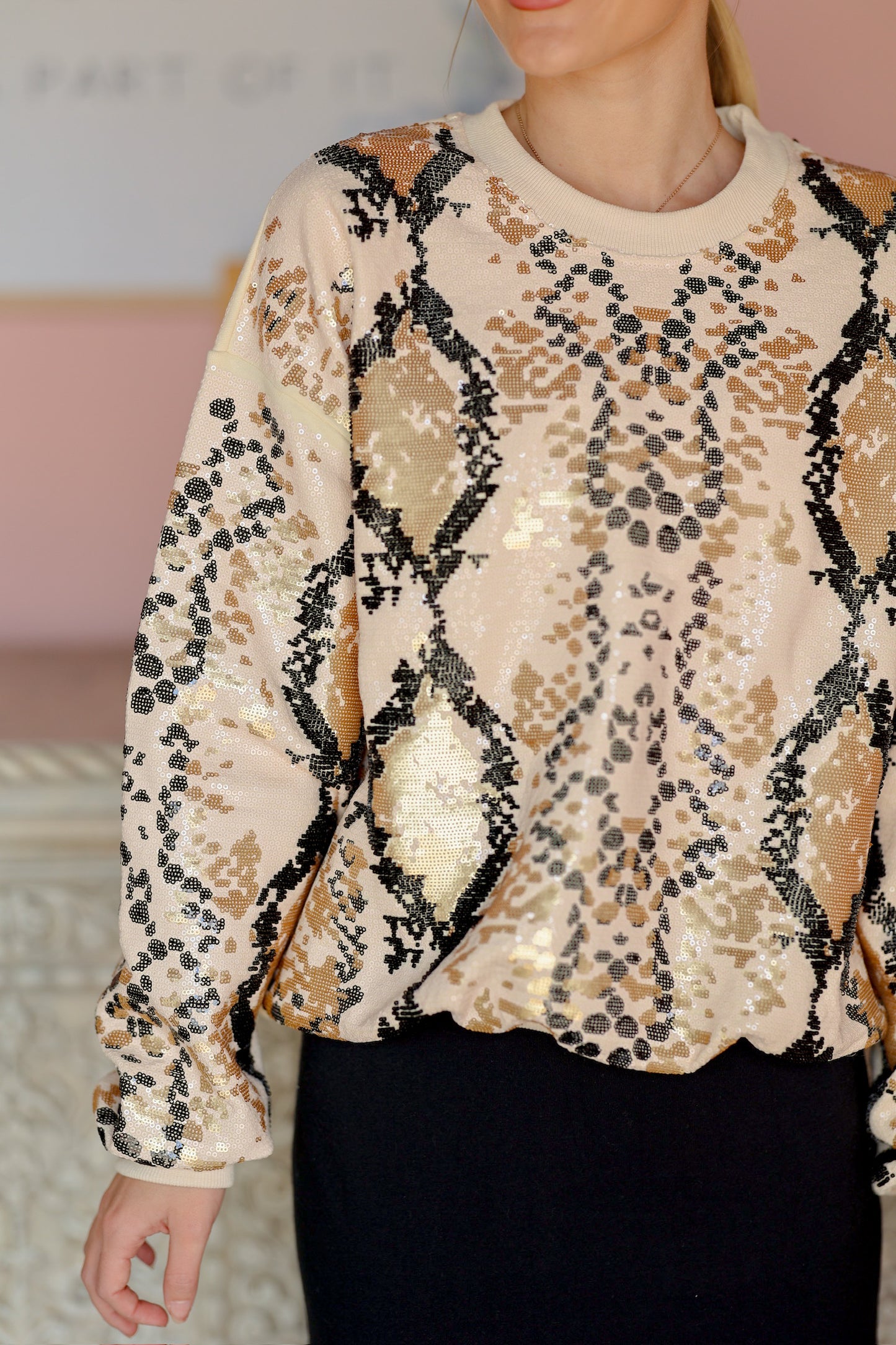 QOS Python Print Sweatshirt 