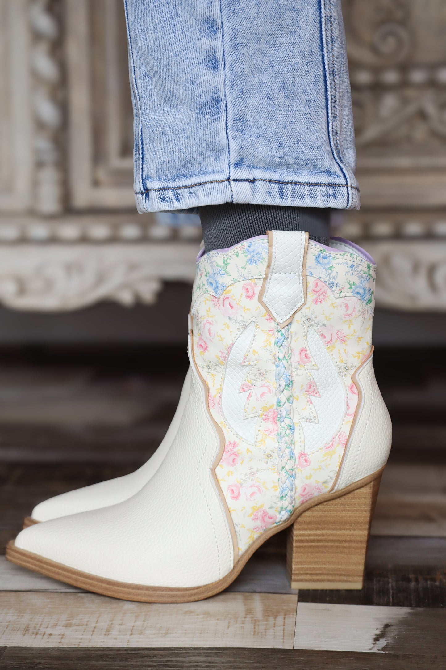 Girly Floral Cowgirl Boots