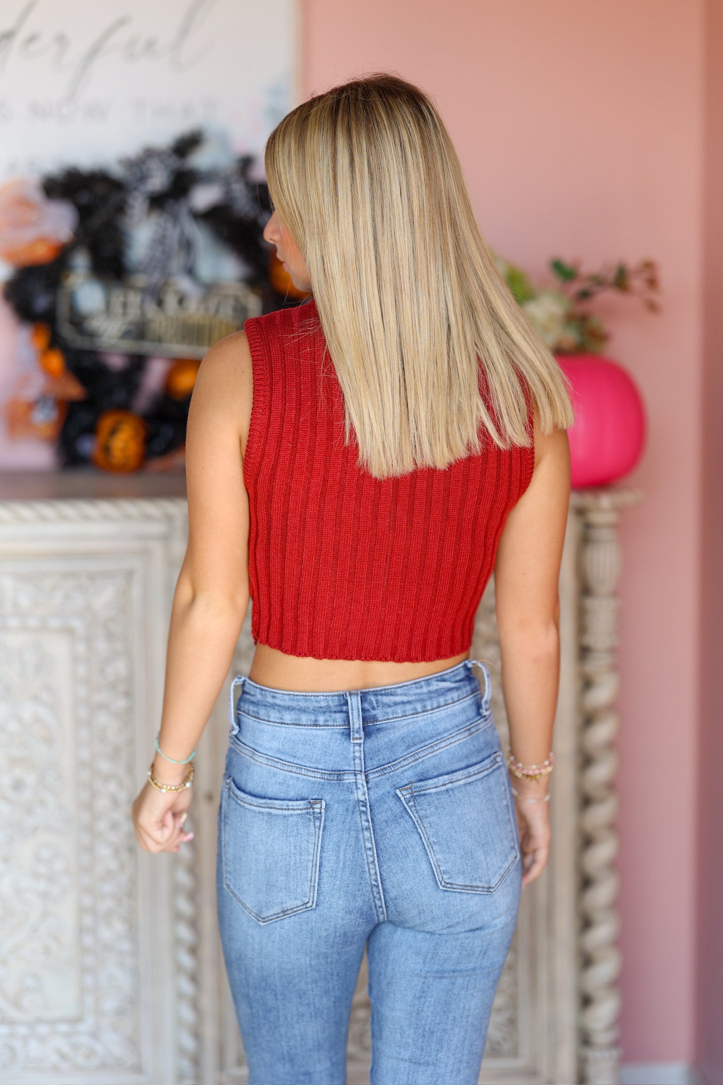 Ruby Red Knit Tank