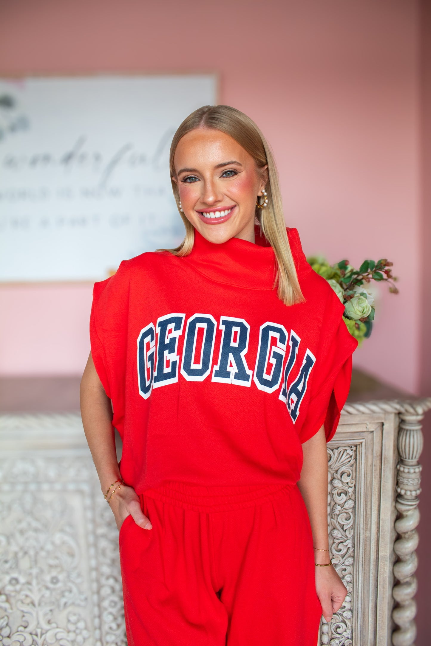 Georgia Mock Neck Top