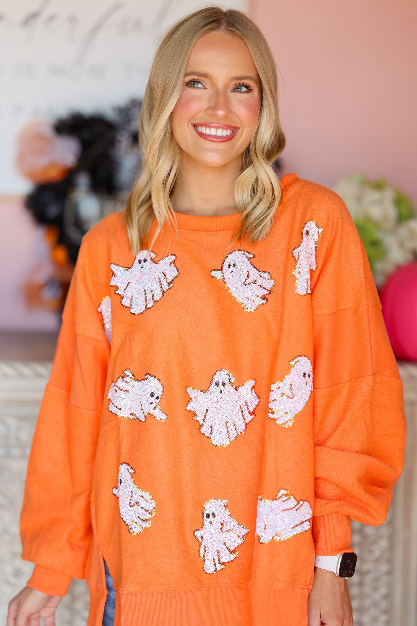 Orange Ghost Sweatshirt
