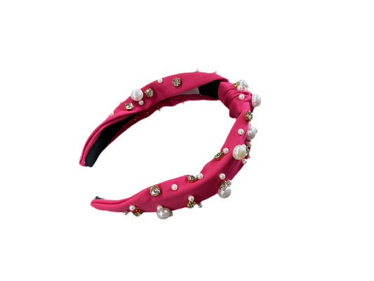 Hot Pink Jeweled Headband
