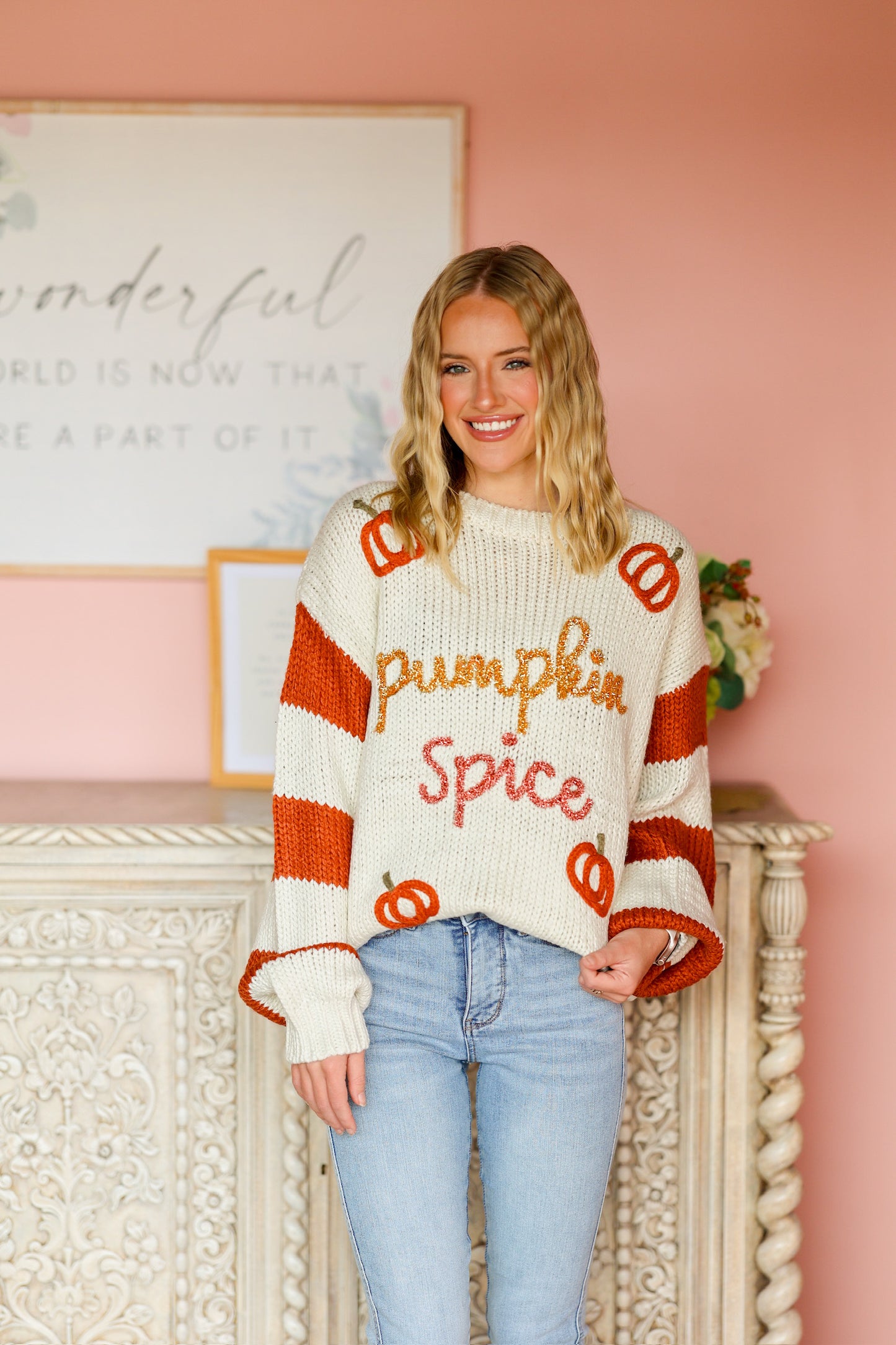 Pumpkin Spice Knit Sweater