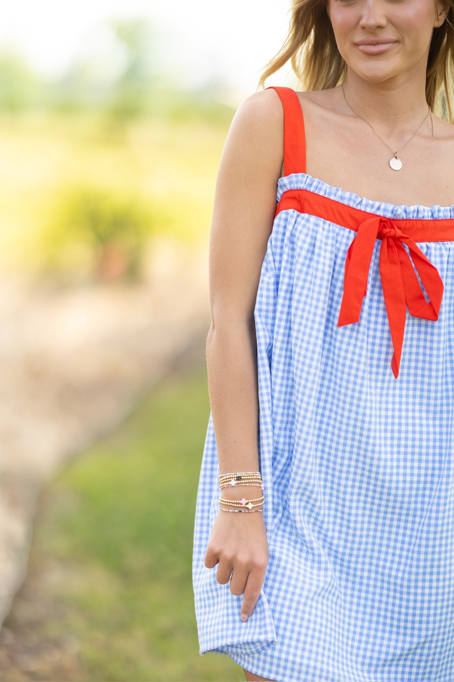 Plaid Babydoll Mini Dress