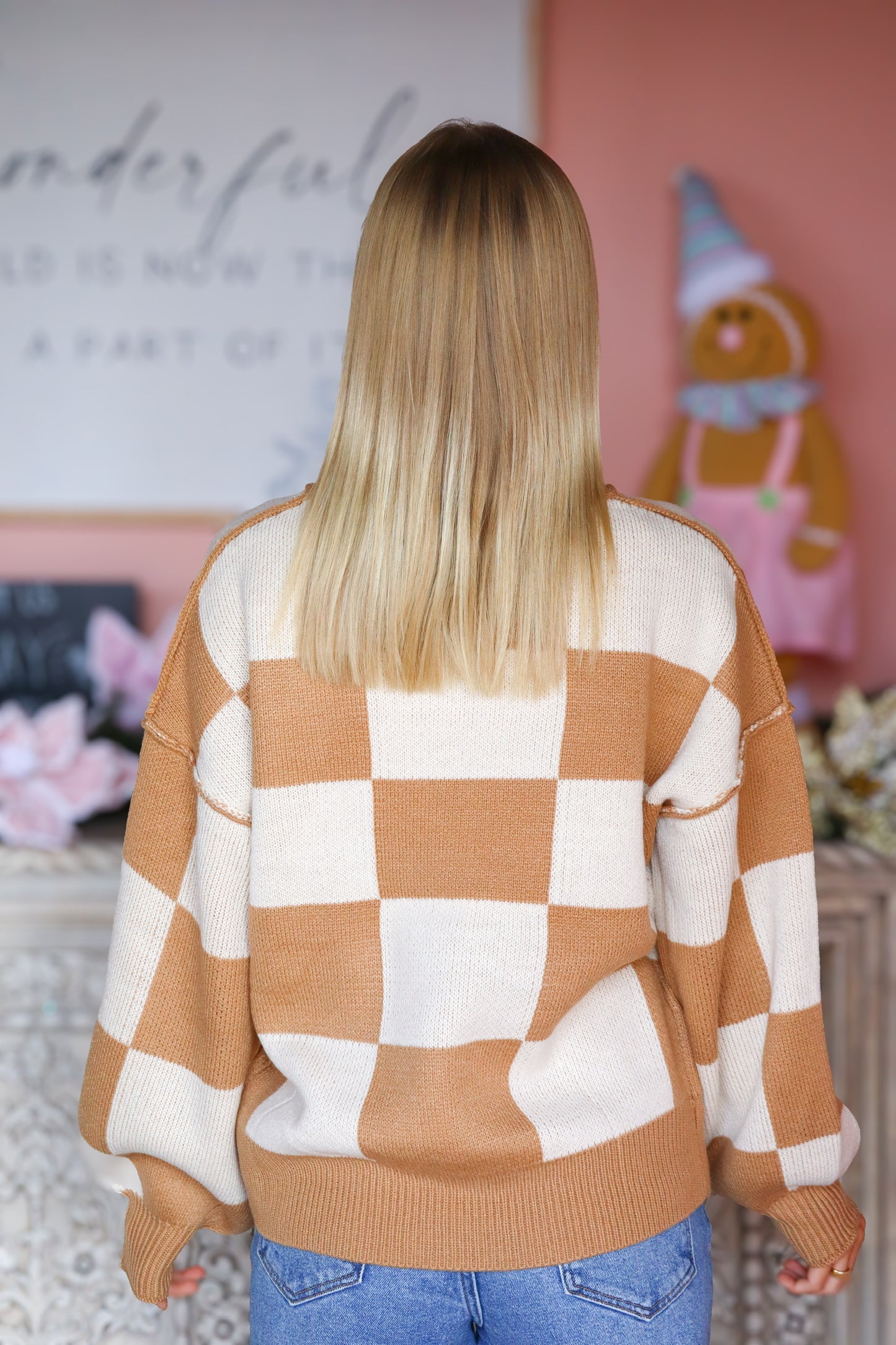 Tan And Cream Sweater