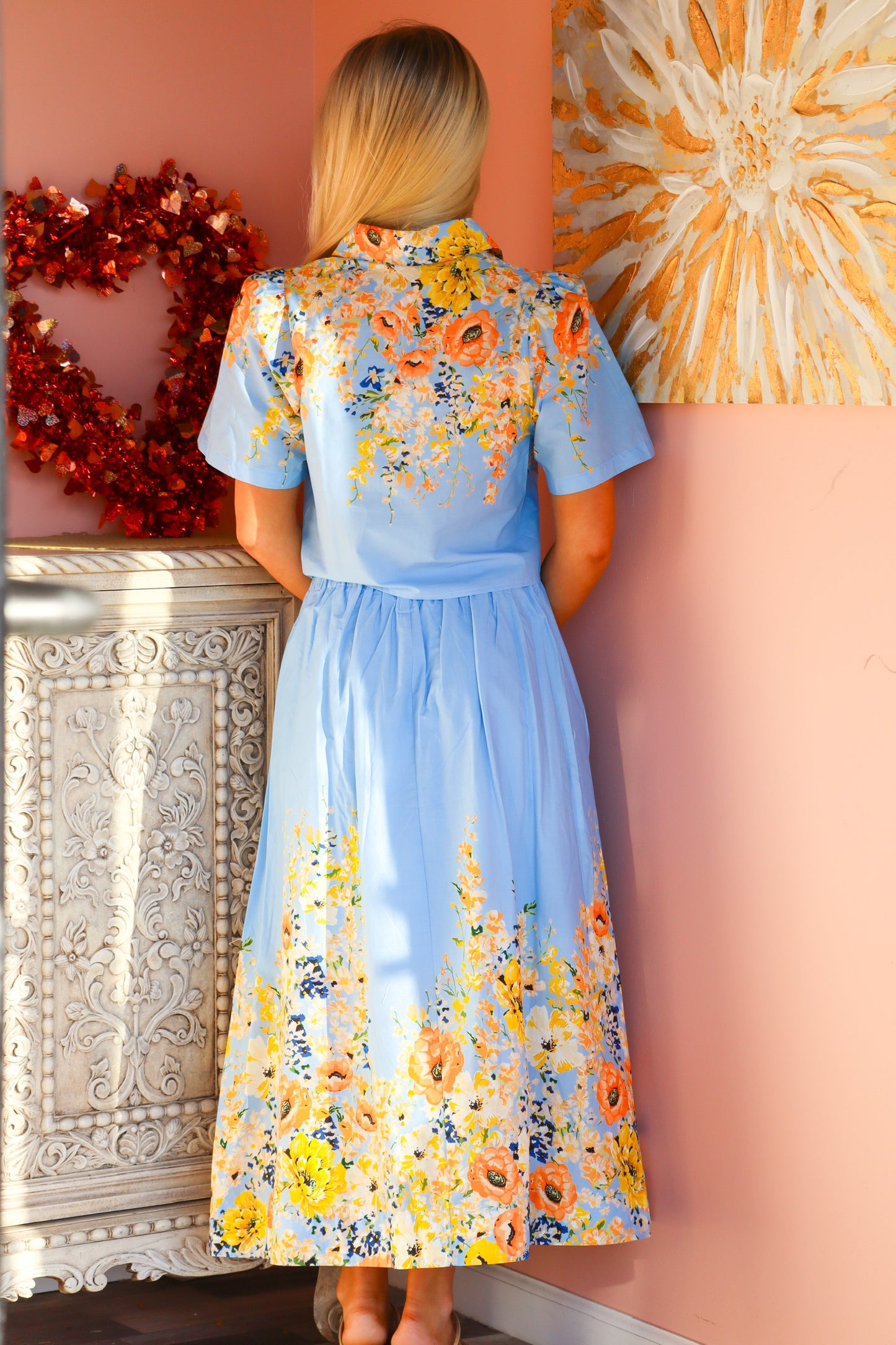 Blue & Yellow Printed Set