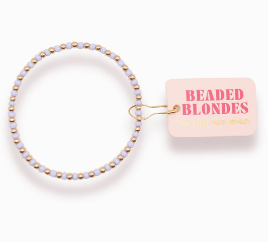 Demi Bracelet in Pastel Lilac- Beaded Blondes