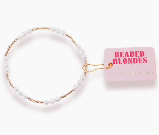 Ily Pearl Bracelet in Gold-Beaded Blondes