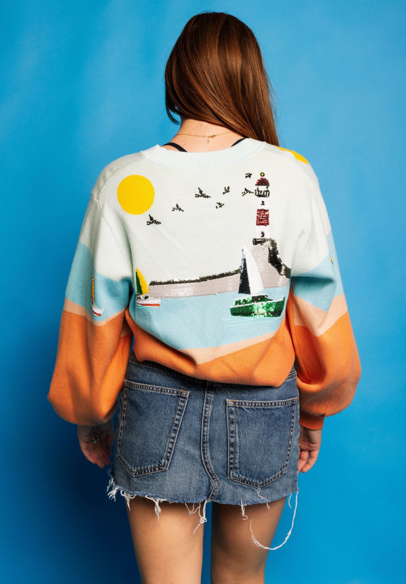 QOS Multi Sail & Lighthouse Cardigan