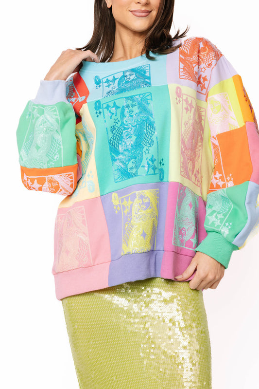 QOS Multi QOS Card Logo Sweatshirt