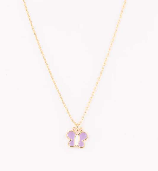Purple Butterfly Necklace