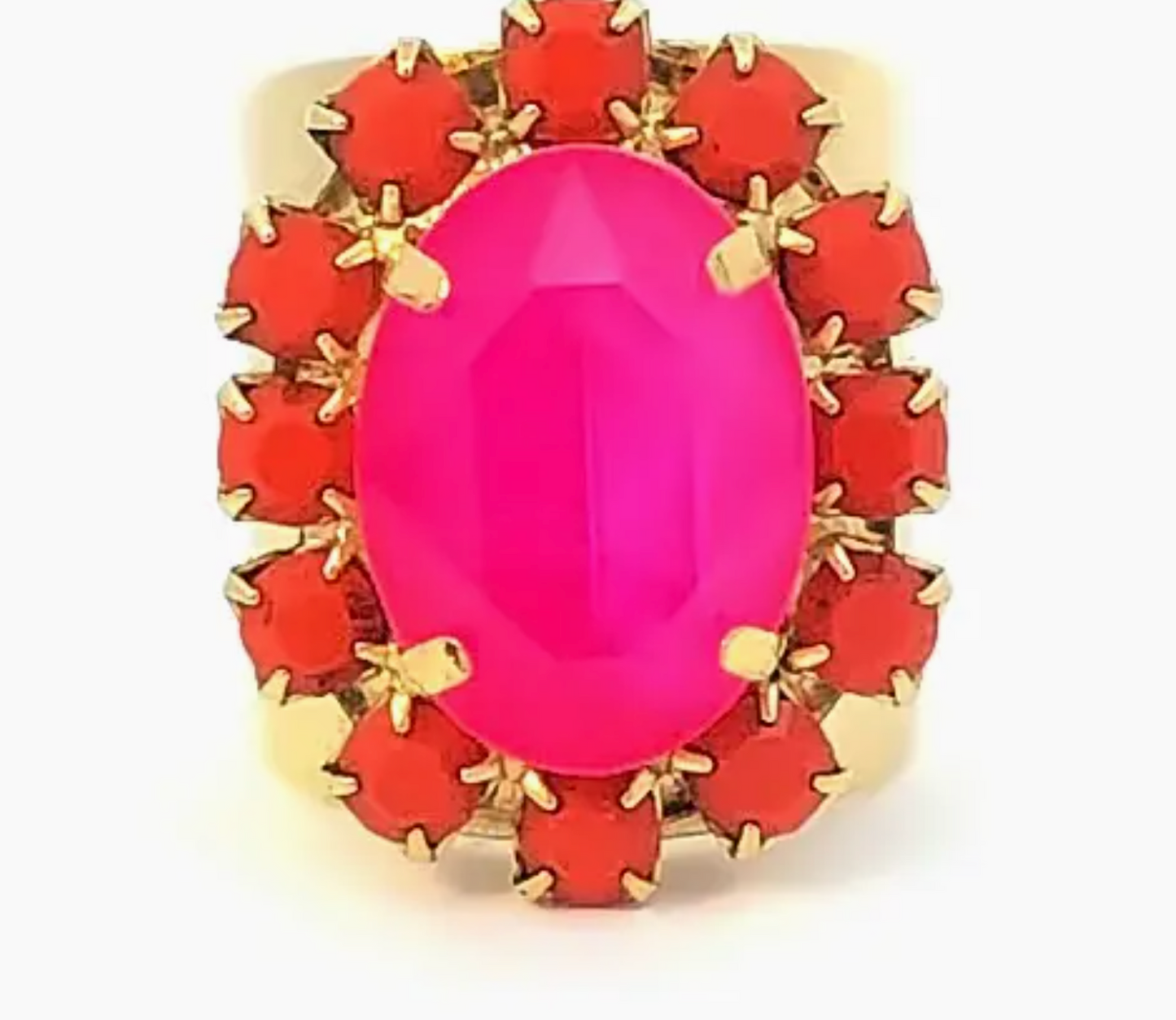 TOVA-Suki Hot Pink Ring