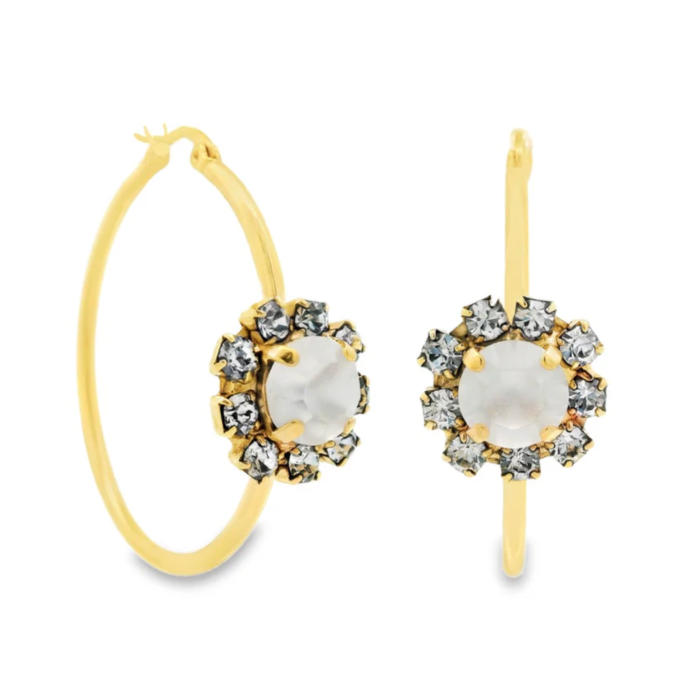 TOVA-Mini Bianca Hoops White Matt