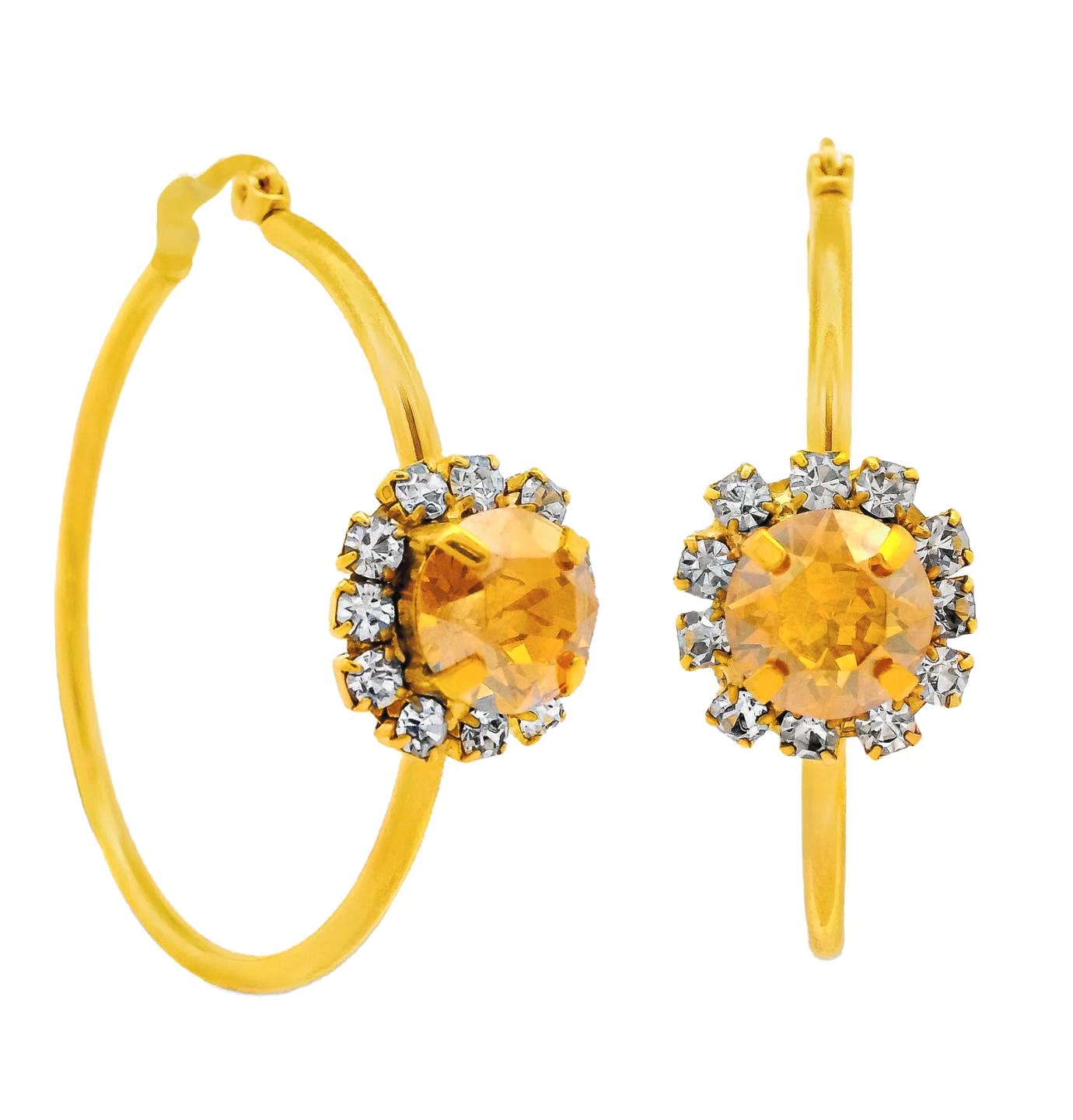 TOVA-Mini Bianca Hoops Caramel