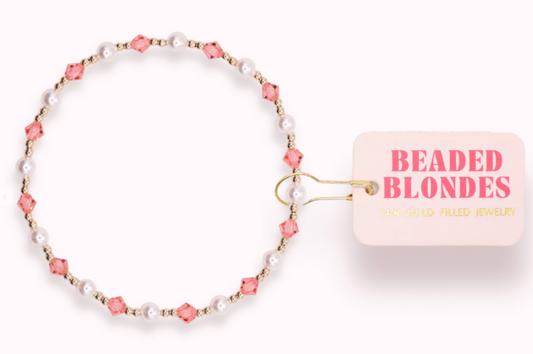 Beaded Blondes Pink Pearl June Bracelet