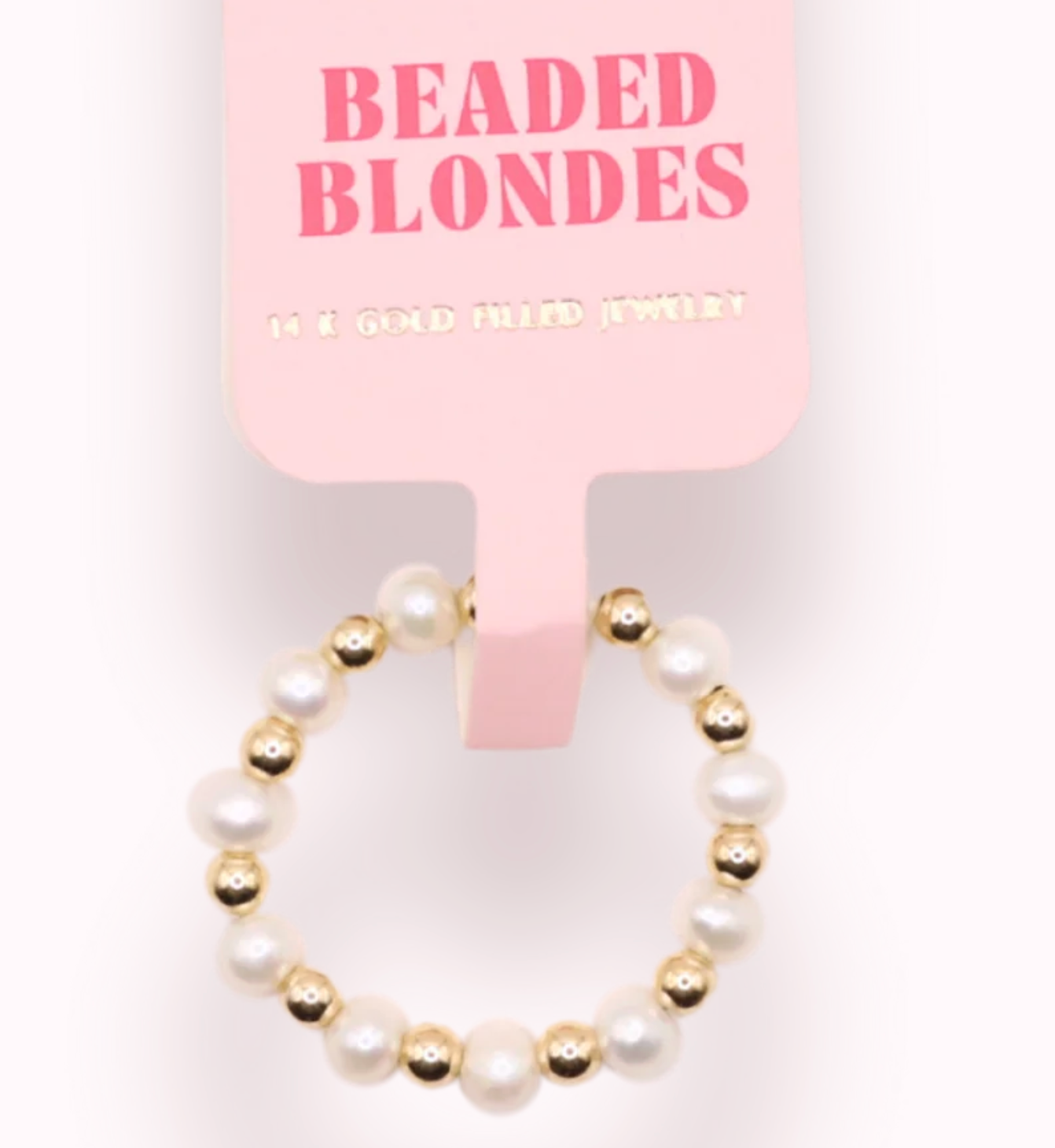 Beaded Blonde Costal Pearl Ring