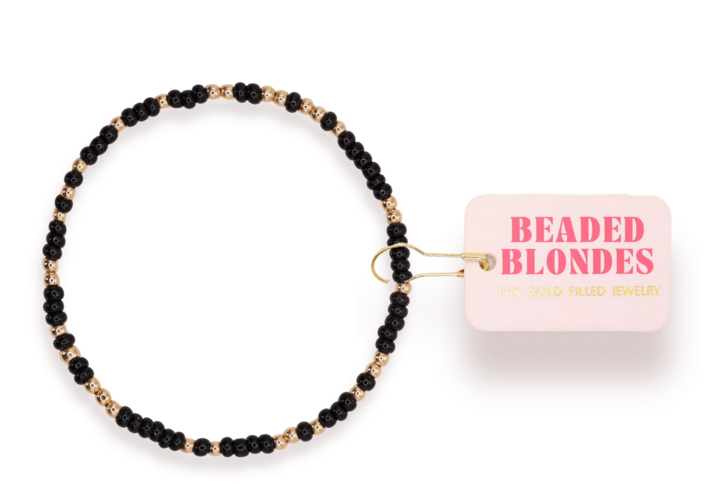 Beaded Blonde Black Sprinkle Bracelet