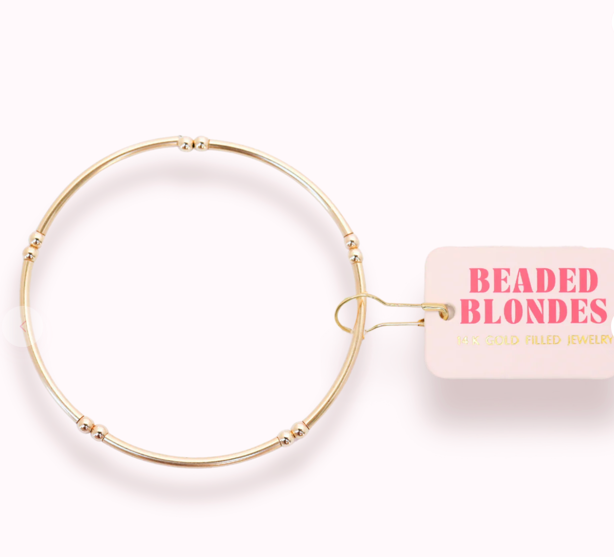 Mollie Bar Bracelet in Gold- Beaded Blondes