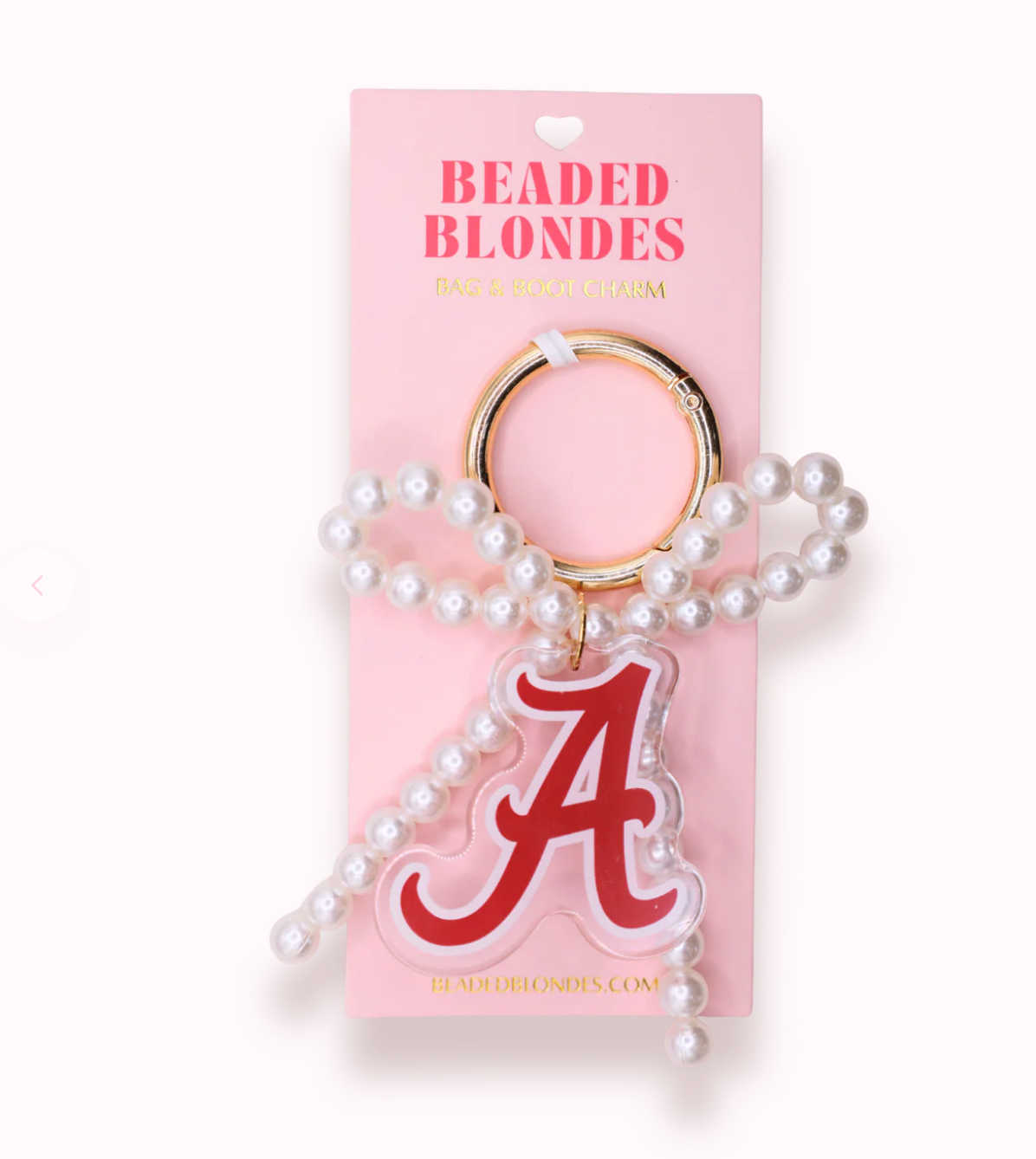 Alabama Bag & Boot Charm- Beaded Blondes