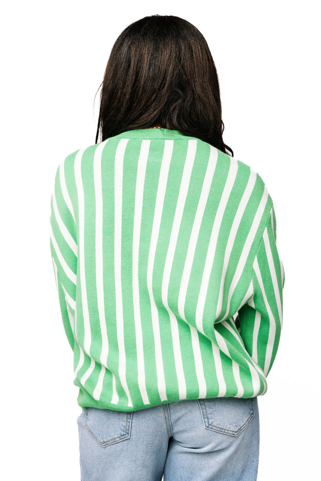 QOS Green & White Shamrock Sweater