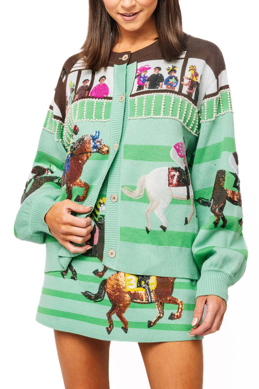 QOS Multi Derby Race Cardigan