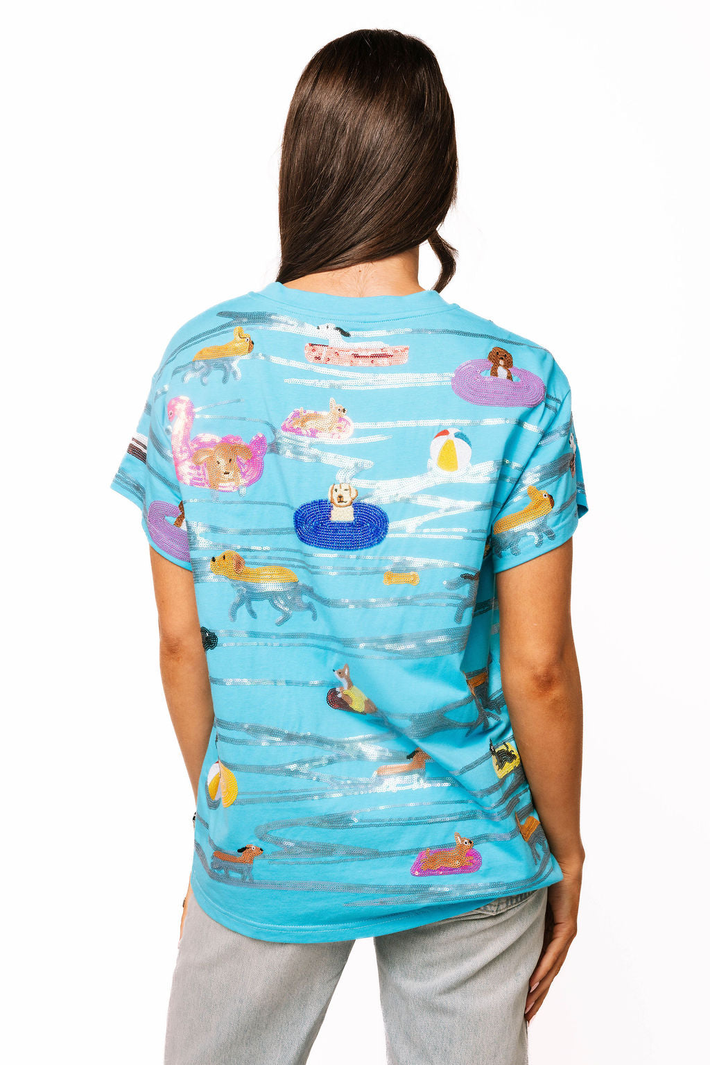 QOS Aqua Dogs On Tubes Swimming Tee