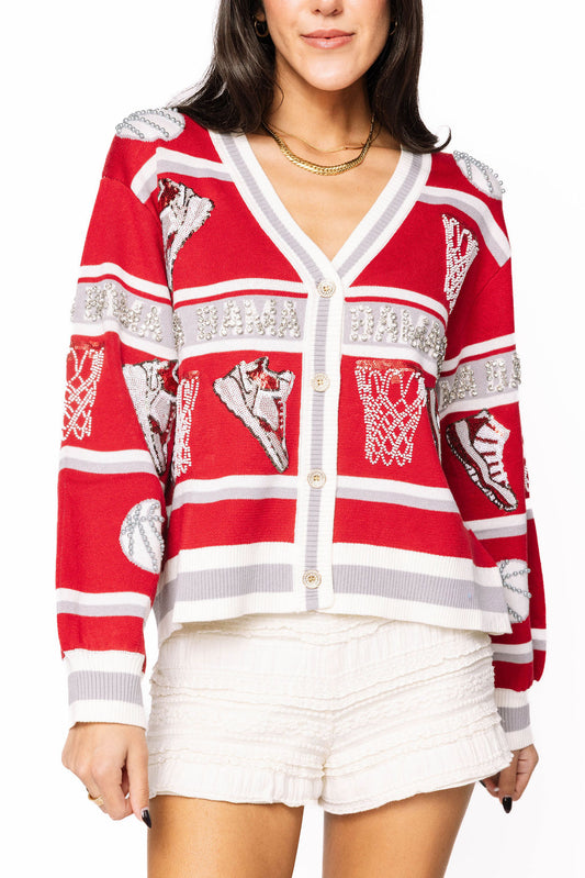 QOS Bama Basketball Cardigan