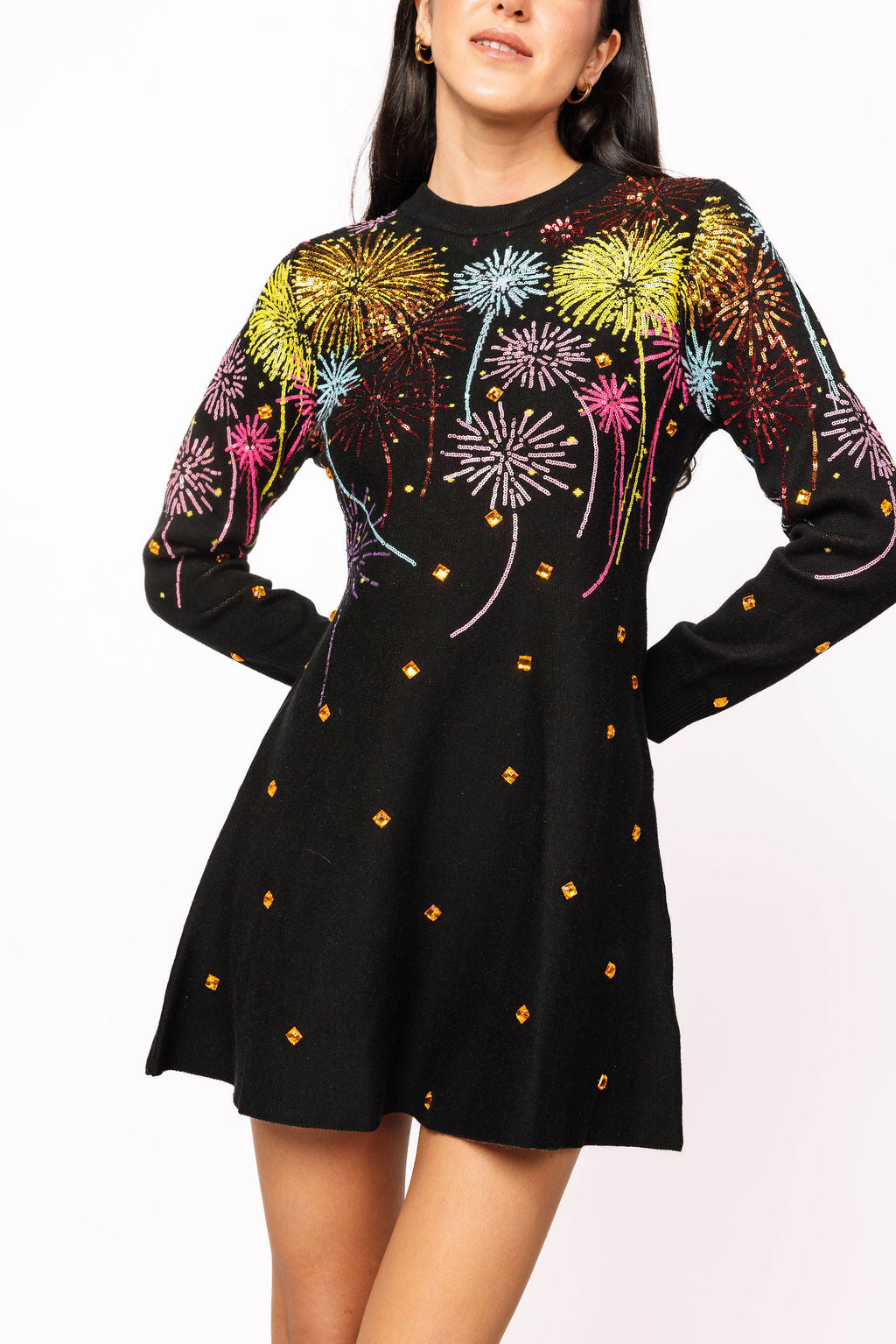 QOS Black Firework Dress