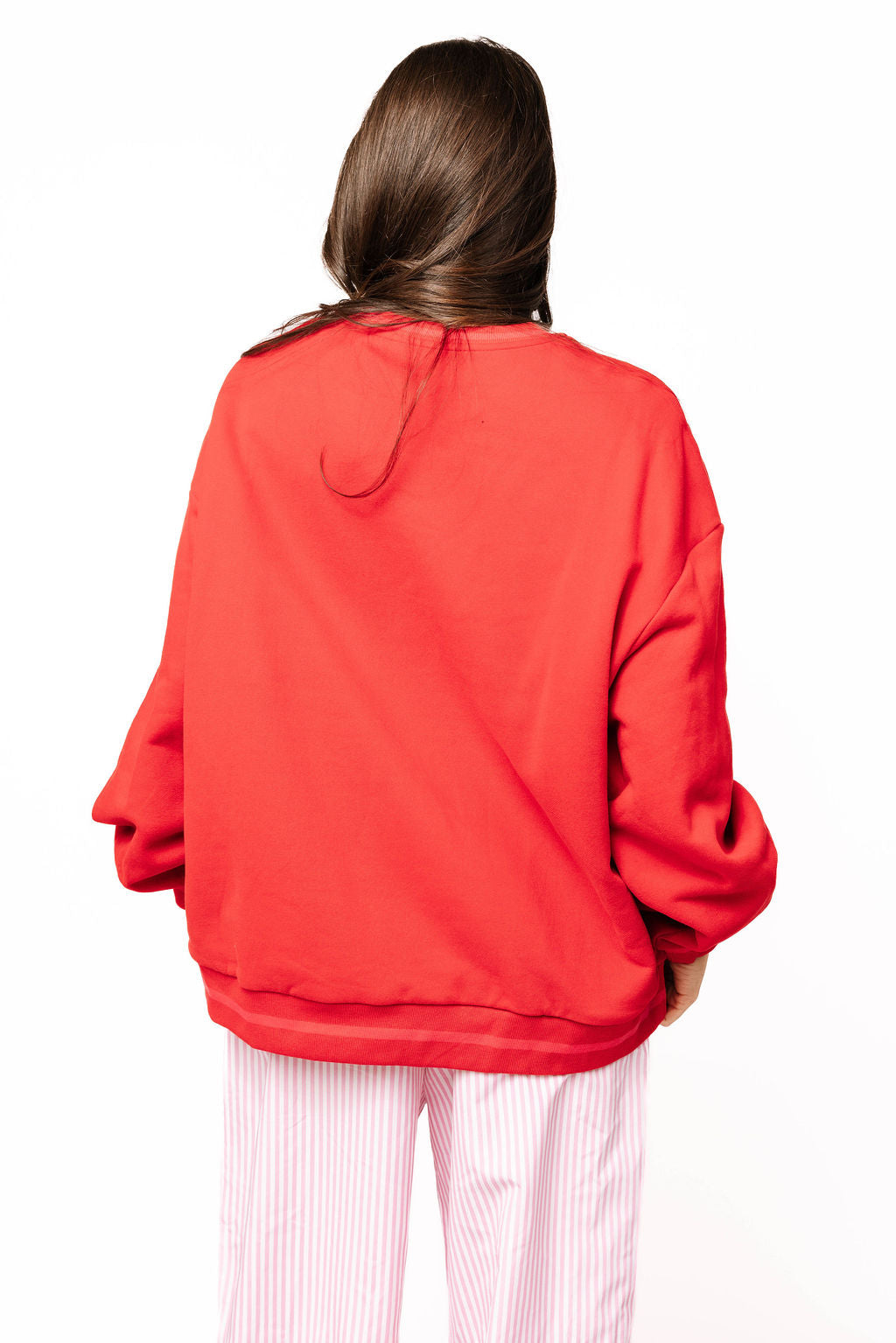 QOS Pink & Red Logo Card Sweatshirt