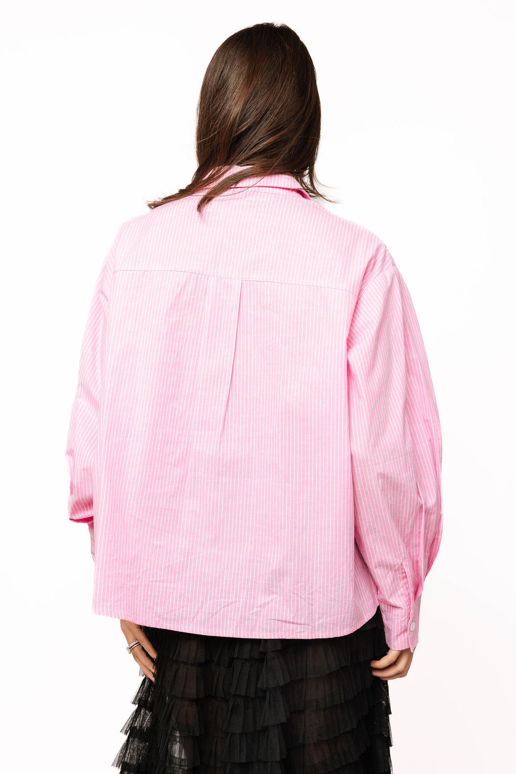 QOS Pink Long Sleeve Swan Top