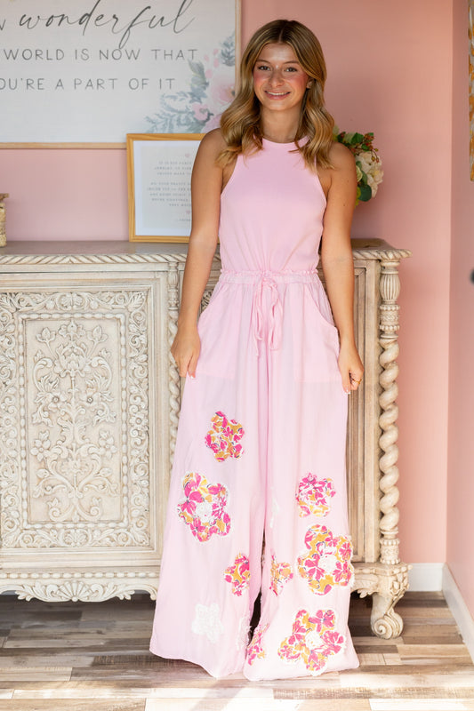 Flower Power Pink Jumpsuit