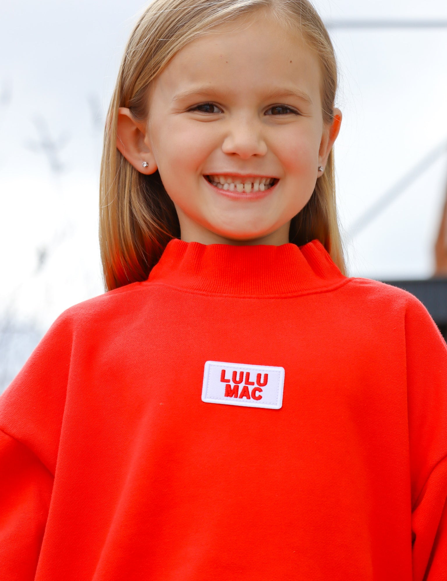 Lulu Mac- Kids Terry Cloth Red Sweatshirt