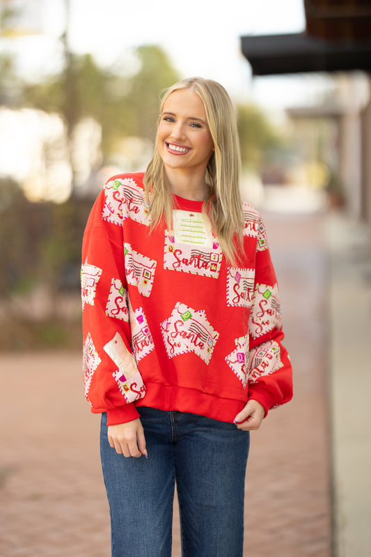 QOS Letter to Santa sweatshirt