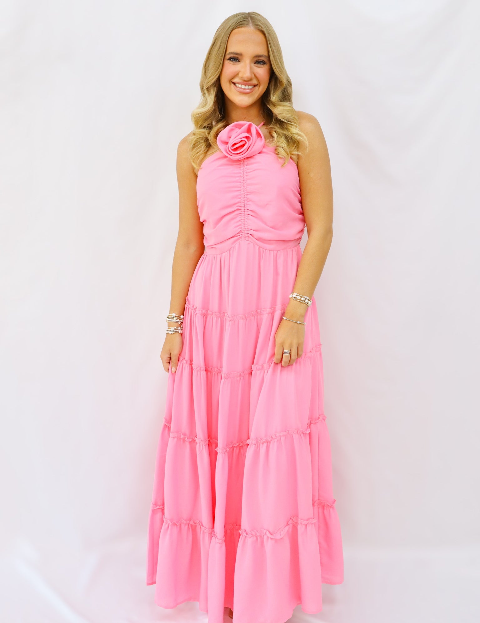 Pink Rose Maxi Dress