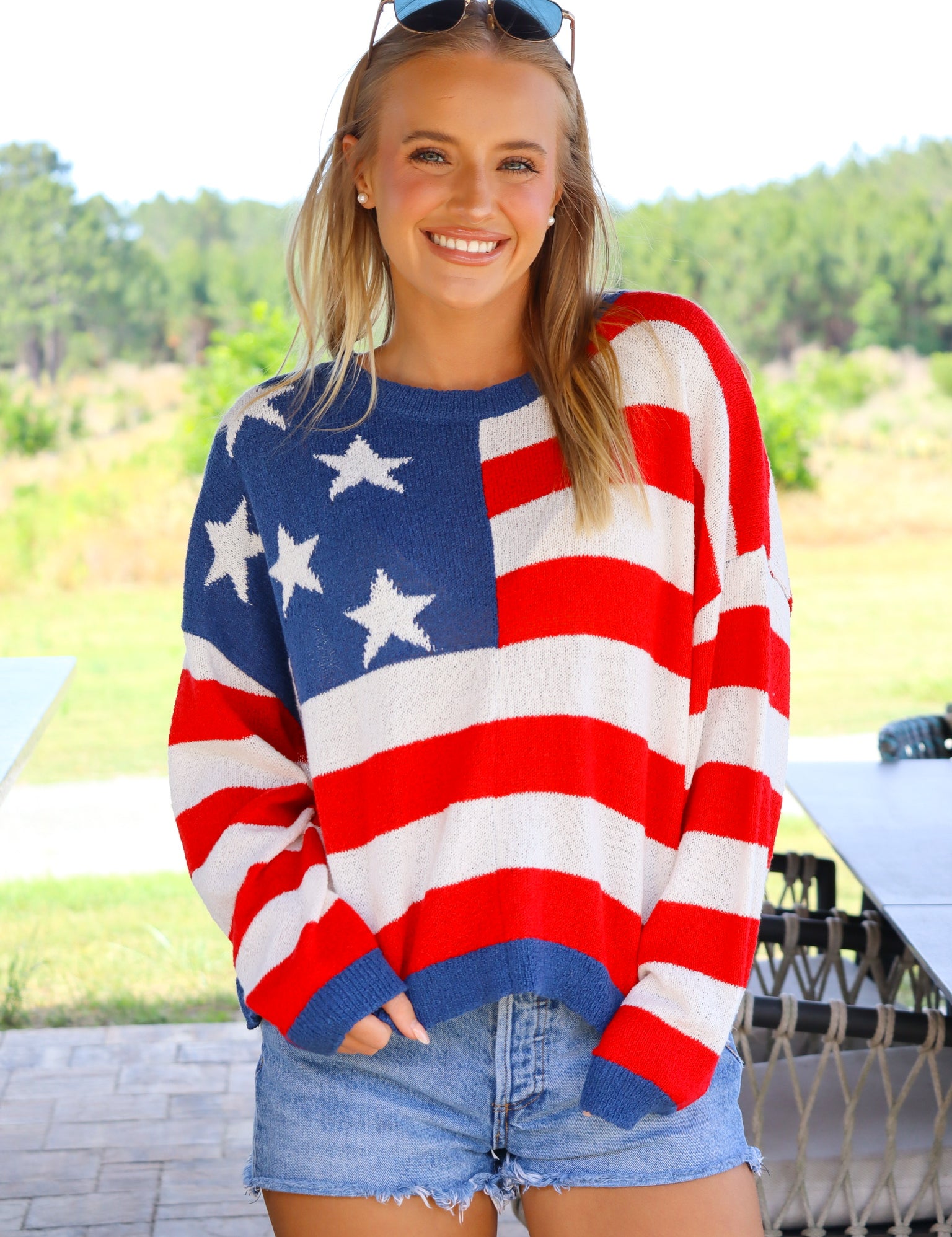 American Flag Sweater