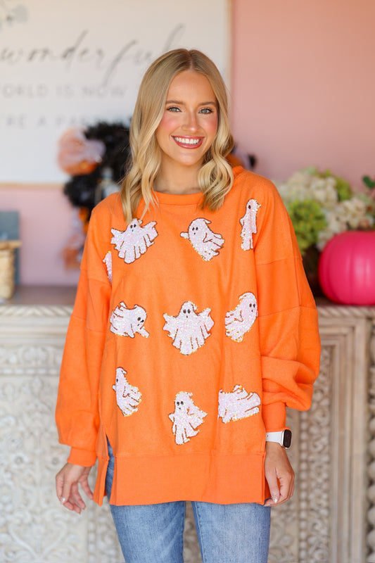 Orange Ghost Sweatshirt