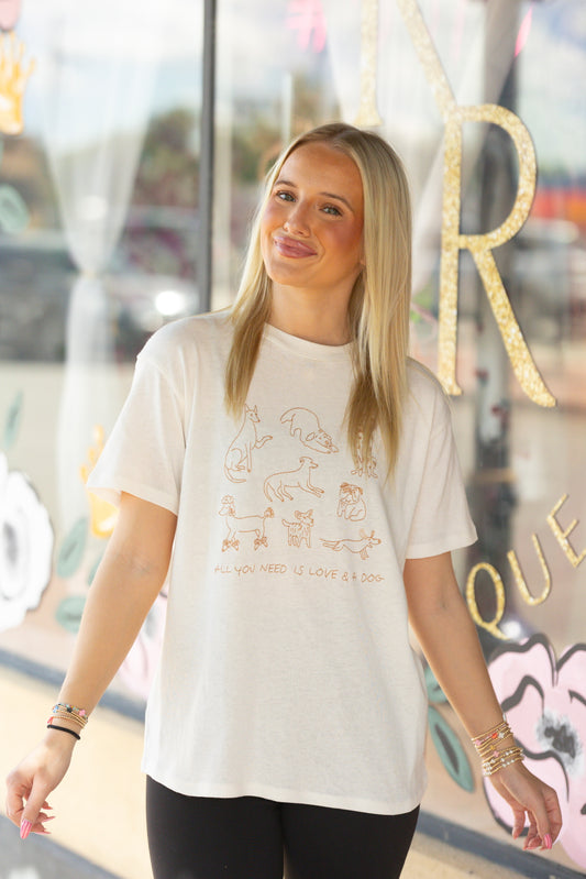 love & a dog tee