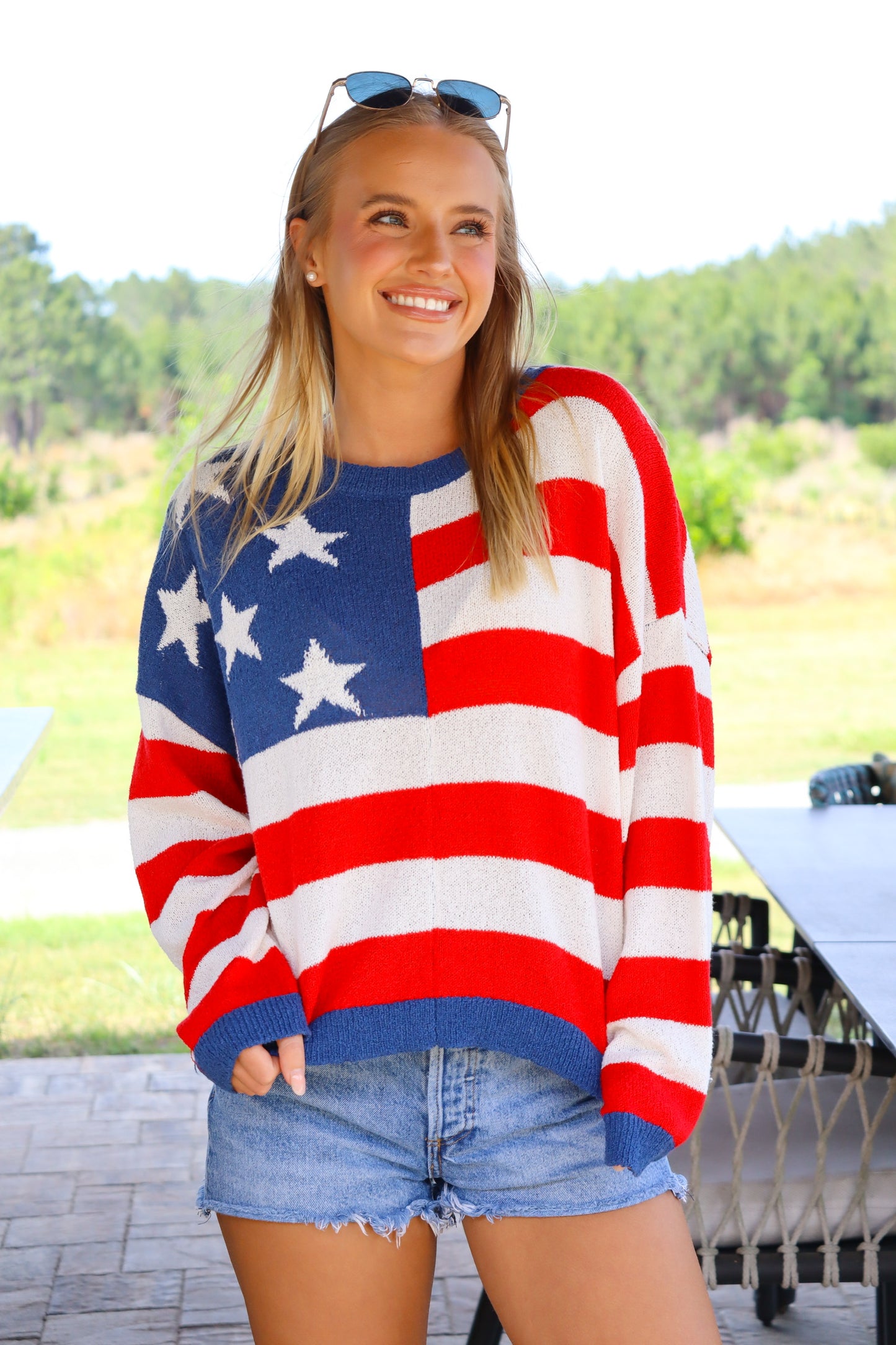 American Flag Sweater