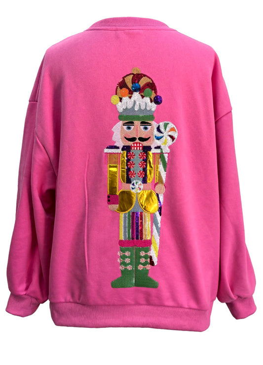 QOS Pink Candyland Nutcracker Sweatshirt