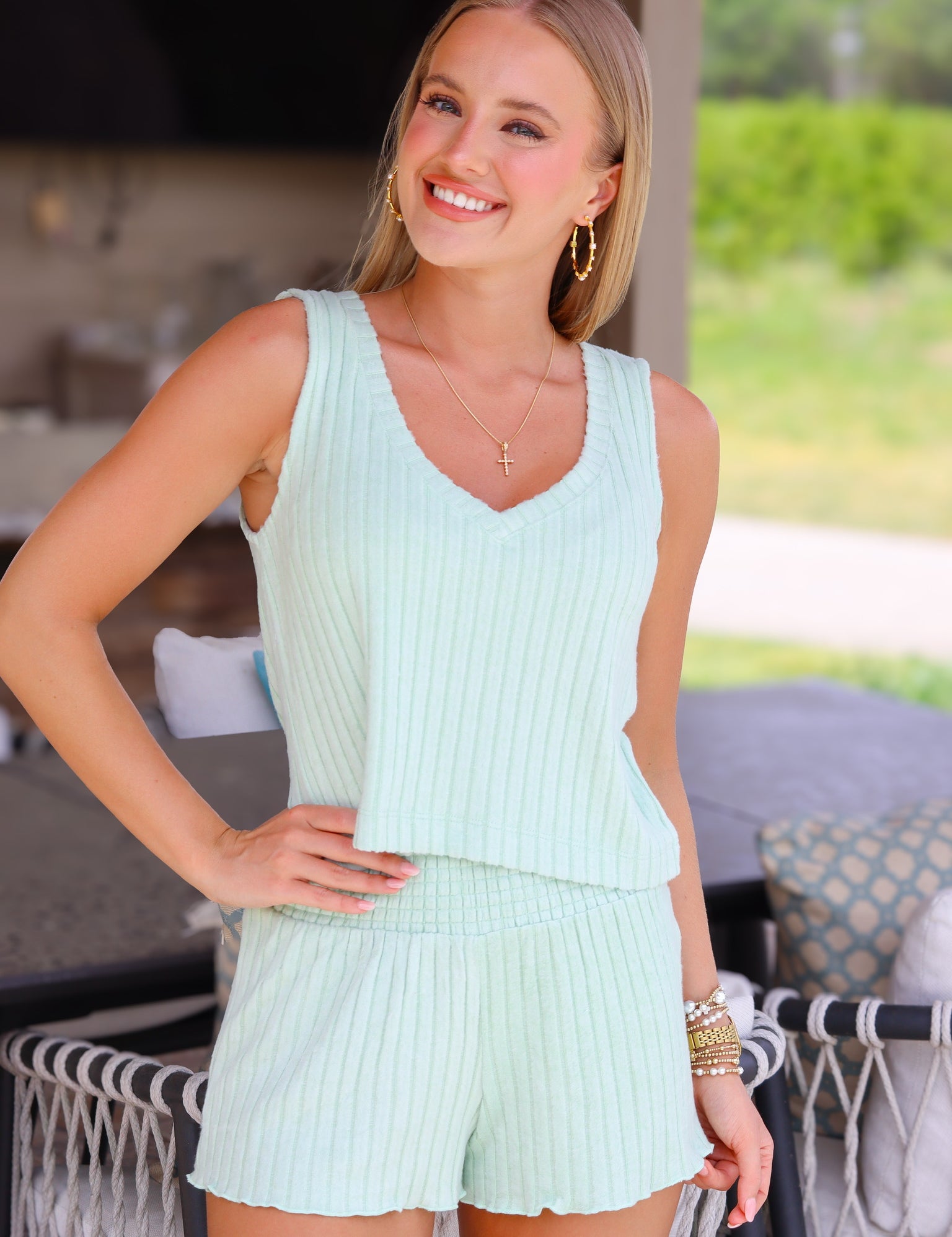 Sprout Green Sloane Rib Tank