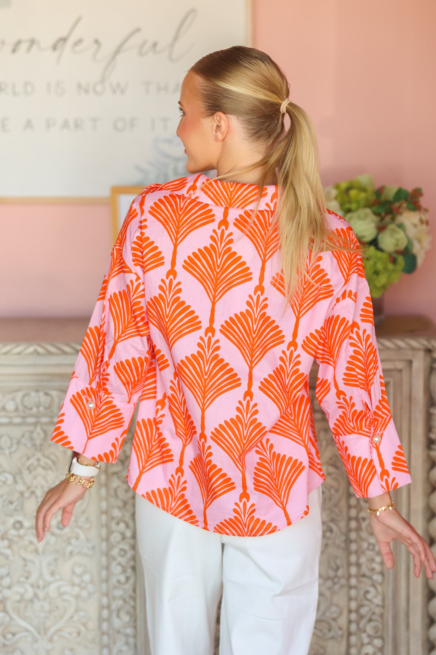 Orange & Pink Top