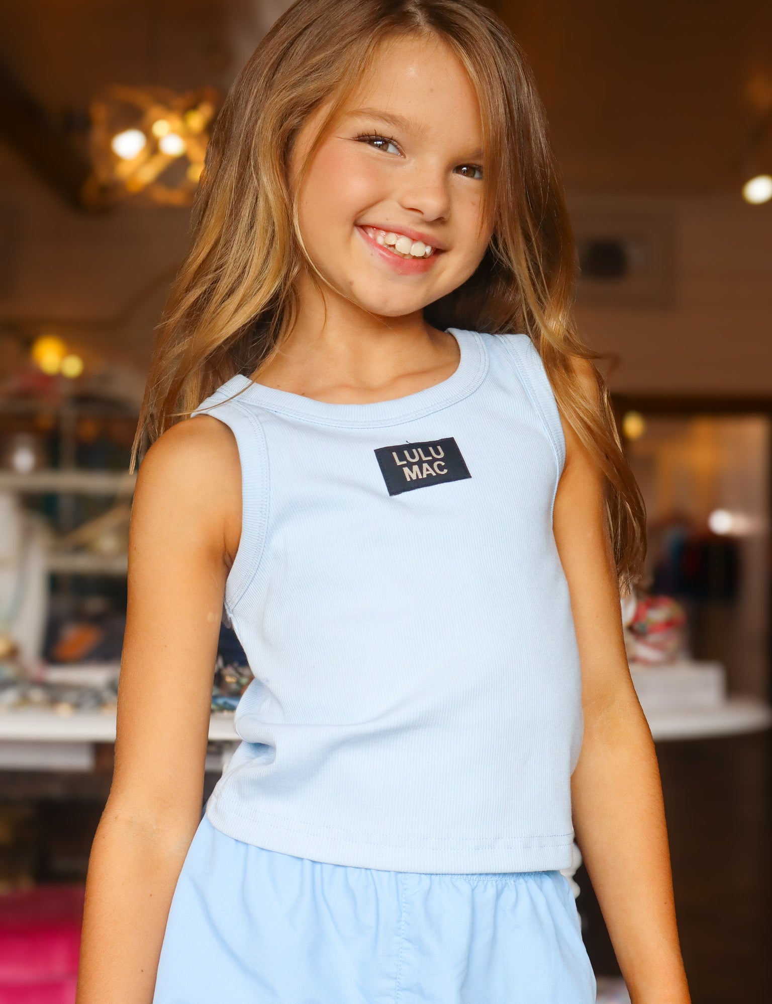 Lulumac- Kids powder blue tank
