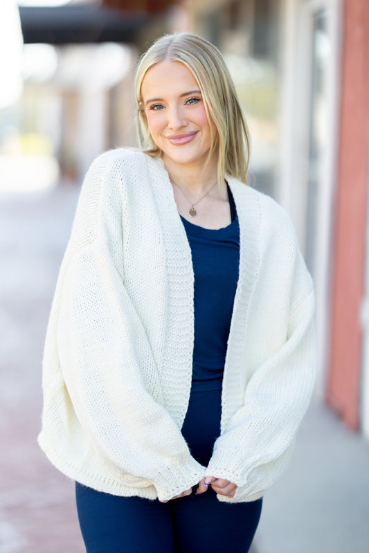 Ivory Knit Cardigan