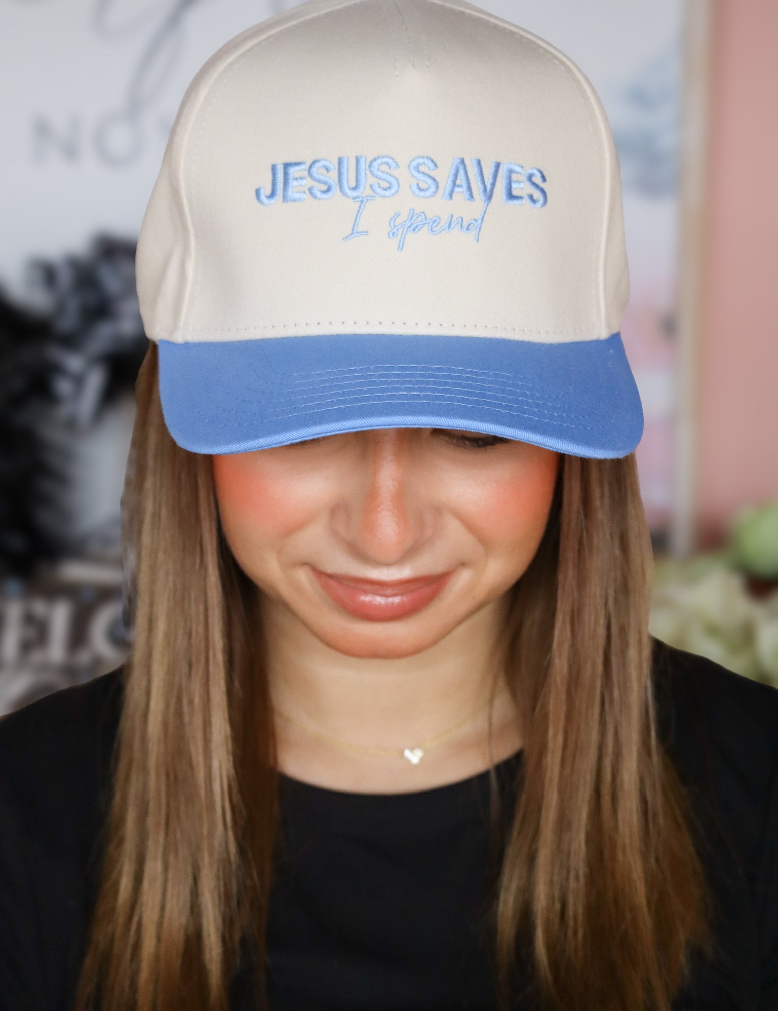 "Jesus Saves, I Spend" Trucker Hat
